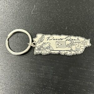 Puerto Rico Metal Keychain